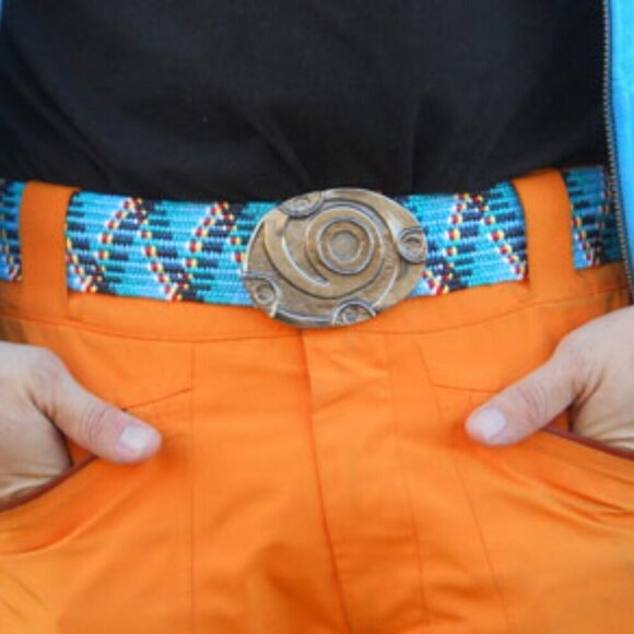 FastStrap RASTA belt buffalo nickel buckle stretch ski snowboard pants accessory - Picture 9 of 9